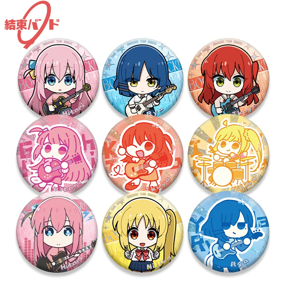 ЖИВАЯ СЦЕПА BOCCHI THE ROCK! Gotoh Hitori Ijichi Nijika Yamada Ryo Kita Ikuyo Косплей Костюм Значок Pin SPTE Жесть Брошь