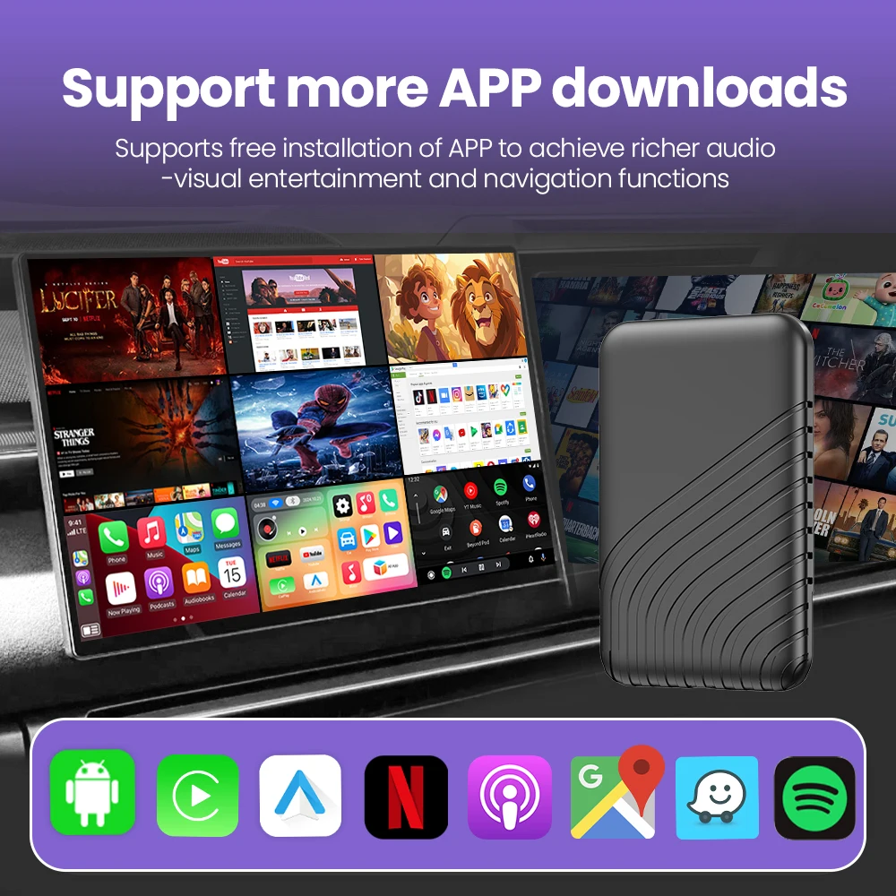 Фото Android 13 беспроводной Carplay Android Auto для Netflix Youtube Global Langages Box для Maxus G10 EV80 D90 T60 V80 ДОСТАВКА 9/7 №4