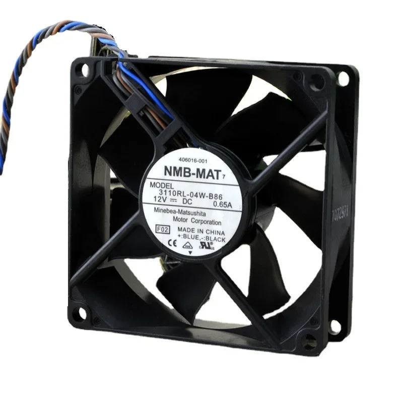 Оригинальный вентилятор для NMB 3110RL-04W-B86 4-проводной ШИМ охлаждающий вентилятор для контроля температуры 8025 12 в А