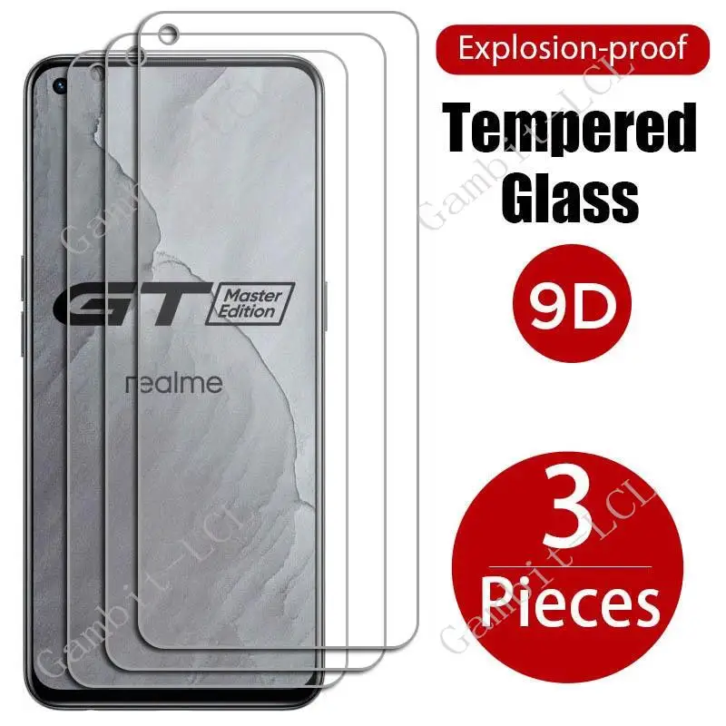 3 шт. закаленное стекло для Realme GT Master Edition, Защитная пленка для RealmeGTMaster RMX3363, RMX3360 6,43 дюйма, Защитная пленка для экрана