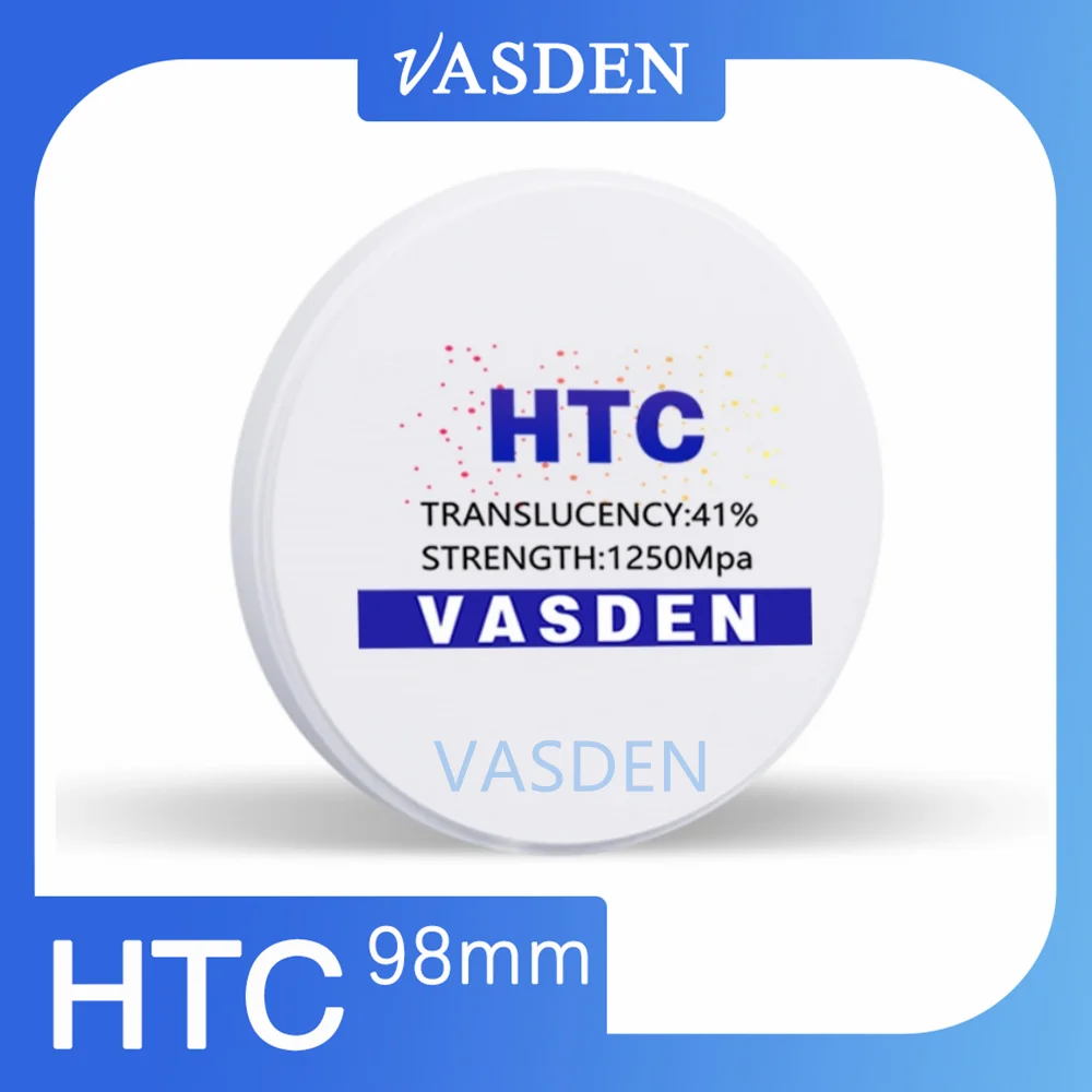 HTC/HT C1 C2 C3, цветной белый цирконий, чистый высокопрозрачный стоматологический блок циркония 98 мм для Cad Cam фрезерной системы
