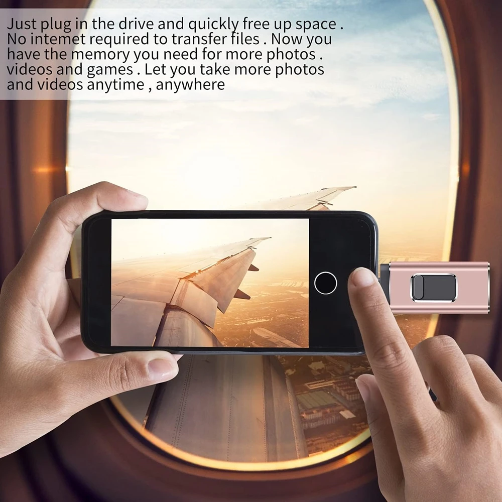 Фото USB-накопитель для iPhone, 2 ТБ, 1 ТБ, USB 3.0, флэш-накопитель 3 в 1, Mirco USB 3,0, 512 ГБ, 256 ГБ, 128/64/32 ГБ, USB-ключ, флэш-накопитель MFi №3