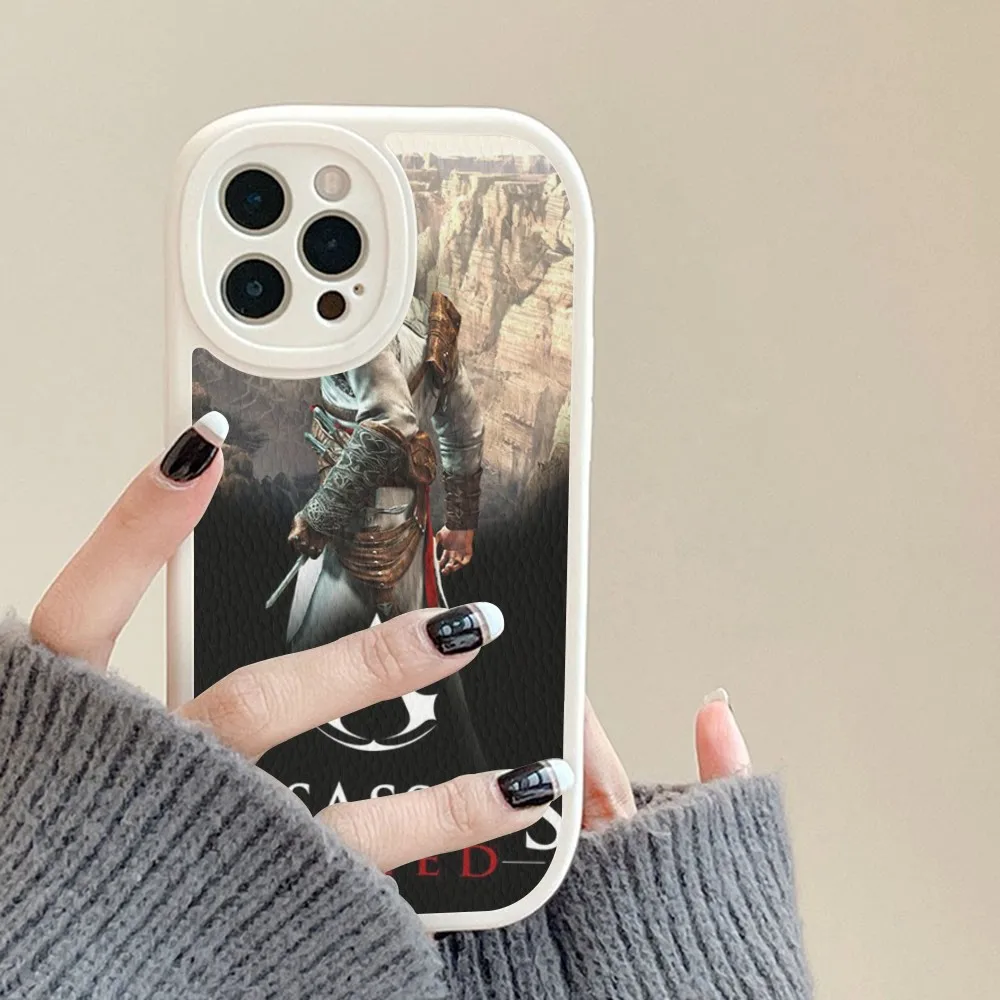 Фото Твердый кожаный чехол для телефона с принтом игры A-Assassins Game Creed для iPhone 14 13 12 Mini 11 14 Pro Max Xs X Xr 7 8 Plus №3