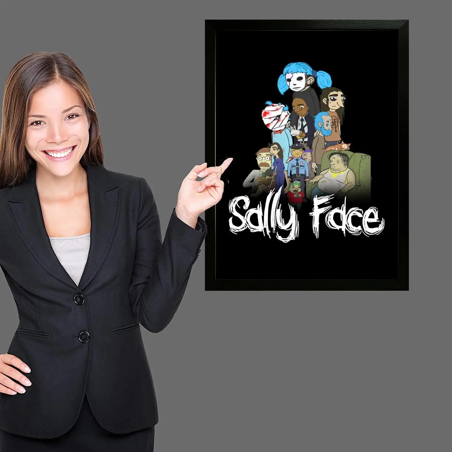 Фото Игра Sally Face, холст, художественный постер и настенное искусство, печать с изображением, современная семья, декор для спальни, постеры, декоративная живопись №4