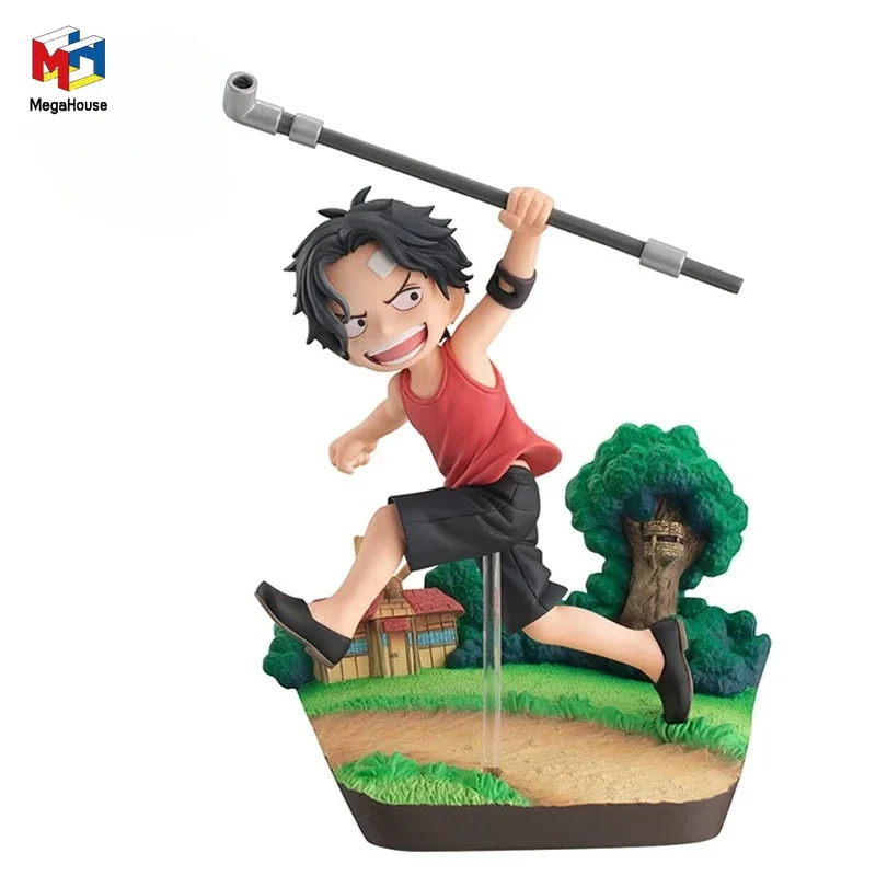 Оригинальный MegaHouse GEM One Piece Childhood Portgas D Ace RUN RUN RUN оригинальная аниме-фигурка 13 см модель Коллекционная игрушка
