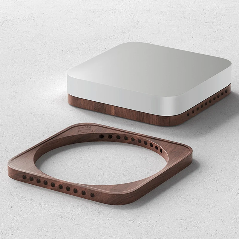 Настольная Пылезащитная подставка для Mac Mini и Mac Studio ореховый деревянный держатель охлаждающее тепловое разборное крепление аксессуары для Mac Mini