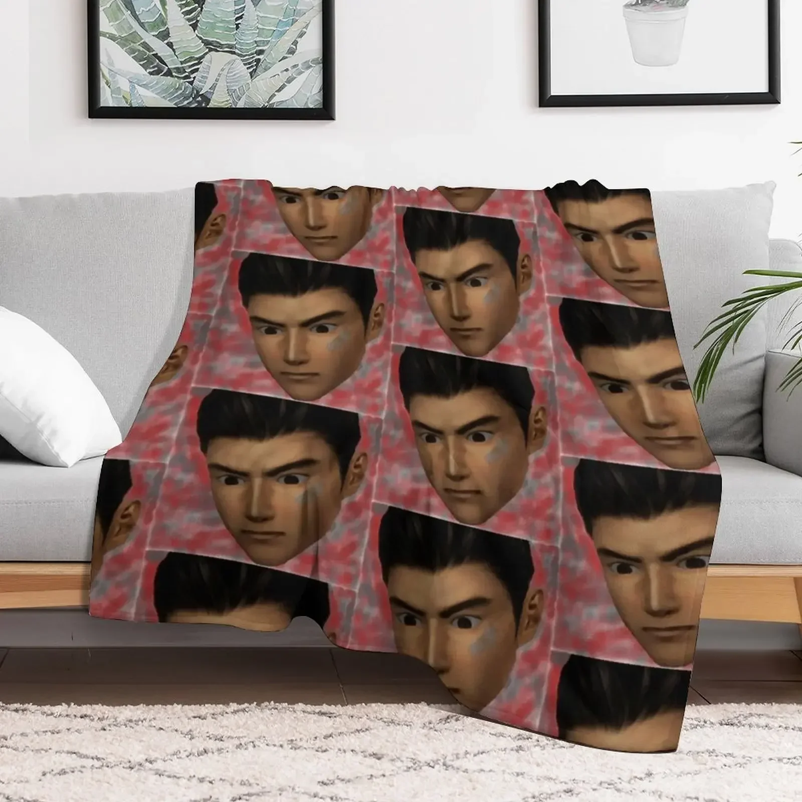 Фото Shenmue: Ryo Crazy Eyes картина маслом пледы большие винтажные мягкие кровати движущиеся одеяла №2