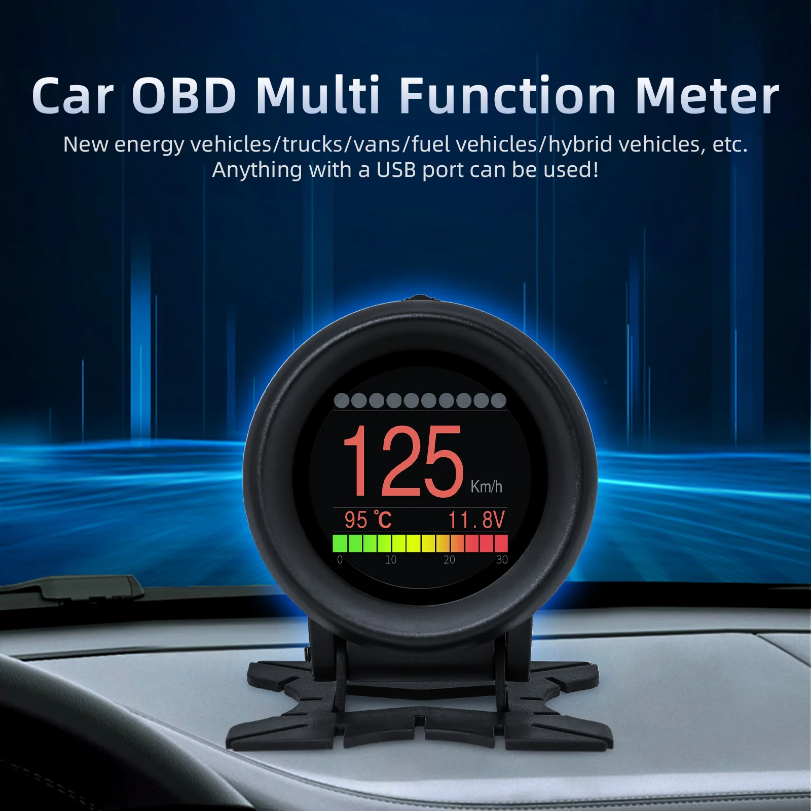 Автомобильный бортовой компьютер A205 HUD Автомобильный цифровой компьютер дисплей скорость расхода топлива датчик температуры OBD2 сканер