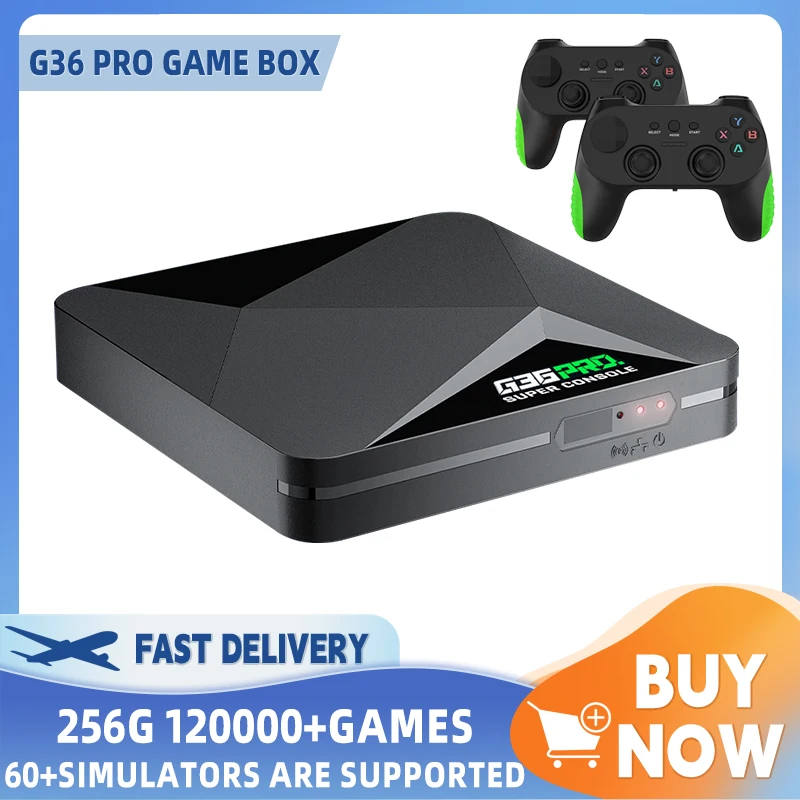 G36 Pro Ретро игровая консоль Суперконсоль с 120 000+ видеоигр для PS1/GBA/MD/CPS с геймпадом Детские подарочные игровые коробки