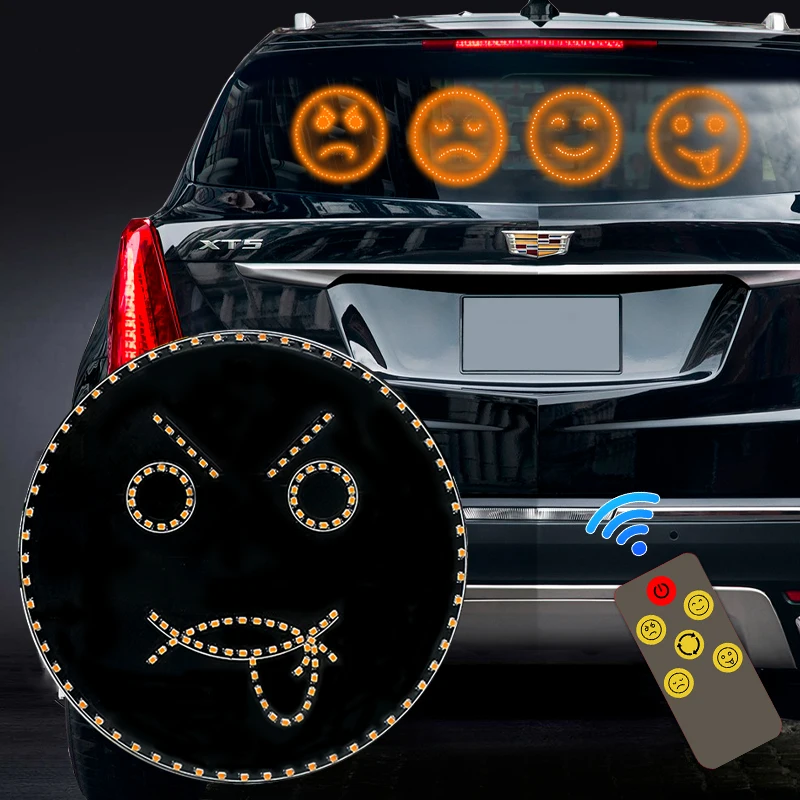 Автомобильный светодиодный экран, Bluetooth, прокрутка, управление через приложение для сообщений с дистанционным управлением, световой дисплей на палец, индивидуальный текстовый узор, анимация