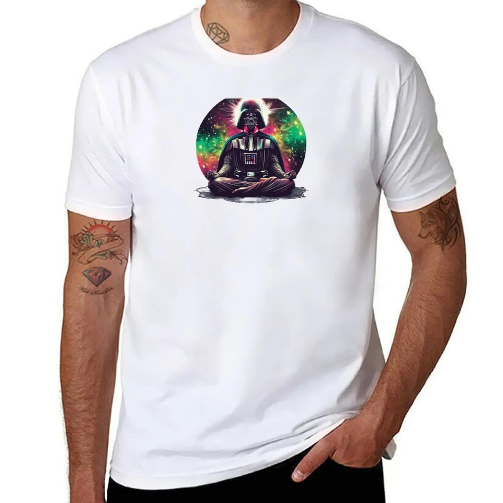 Футболка Finding the Force-Darth Vadar, мужская хлопковая мужская футболка, футболка из плотного хлопка