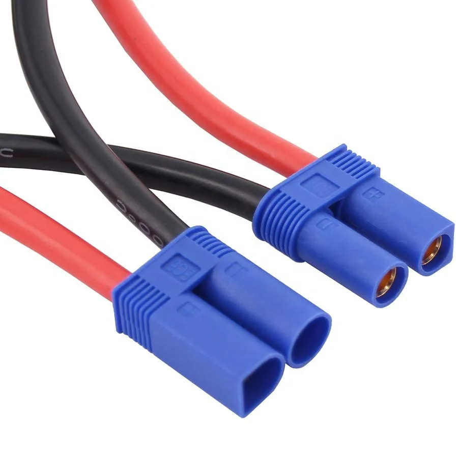 Фото 10 шт. EC5 серии 12AWG 100 мм последовательный провод разъем «папа-мама» пластиковый для радиоуправляемого дрона и самолета Lipo зарядное устройство №3