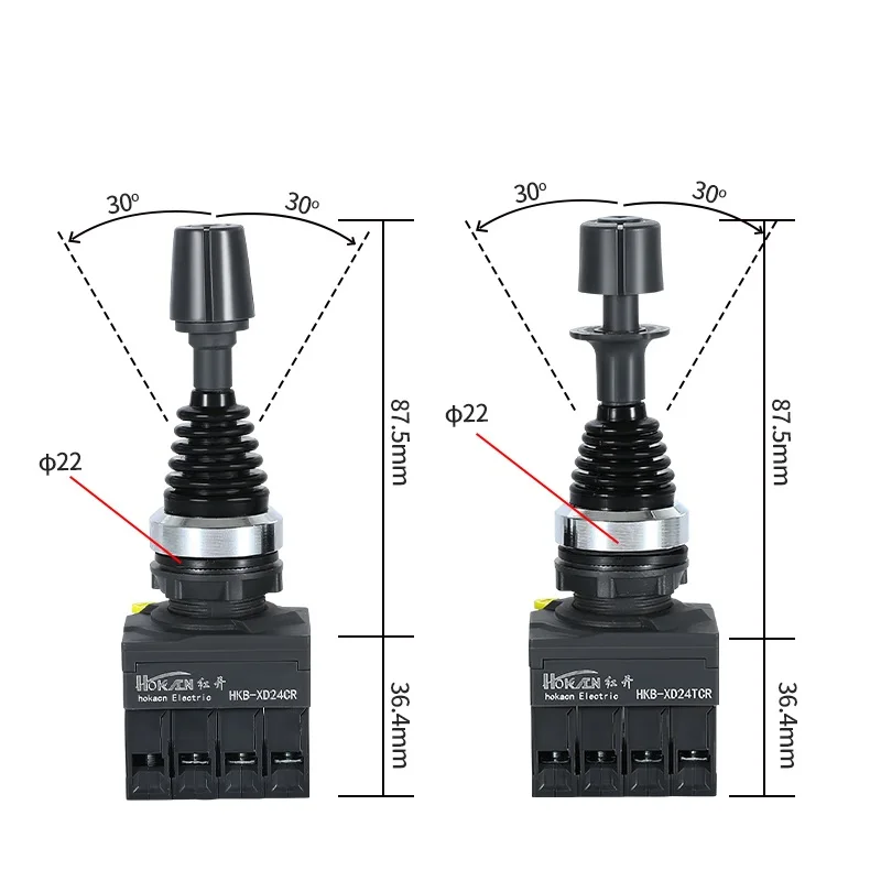 Фото Промышленный джойстик-переключатель HKB-XD12CR/14CR/22CR/24CR Предотвращение некупки с пружинным возвратом Переключатель MonolevverHKB-XD12TCR №4