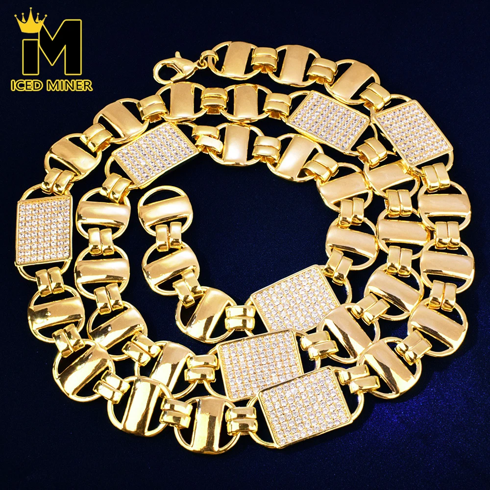 Ins Coffee Bean Iced Out кубинская цепочка ожерелье для мужчин женщин полный циркон хип-хоп ювелирные изделия подарок Бесплатная доставка
