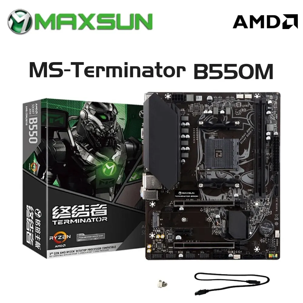 Игровая материнская плата MAXSUN B550M AMD DDR4 M.2, поддерживает процессор Ryzen R3 R5 R7 AM4 5600G 5700G 5700X, компоненты настольного компьютера
