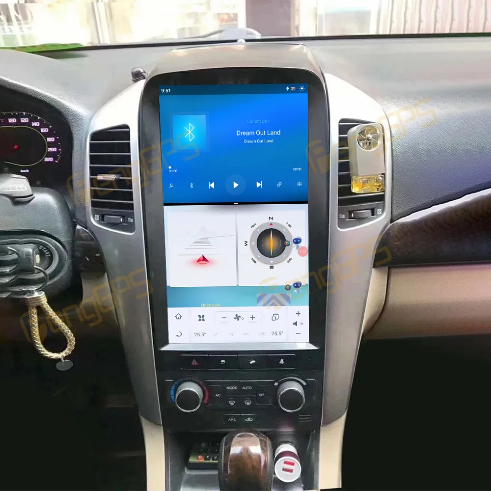 Фото 13,6-дюймовый автомобильный радиоприемник для Chevrolet Captiva 2008-2012 Android 13, мультимедийный плеер, AI-экран, GPS-навигация, DSP BT, автомобильные аксессуары №2