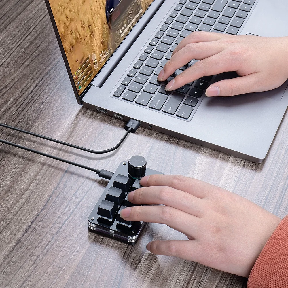 Программирование макросов, клавиатура с ручкой на заказ, RGB, 3-клавишная копия, мини-кнопка, игровая клавиатура Photoshop, механическая горячая замена макропада (art.: 3920d0dd9022f) - 3920d0dd9022f