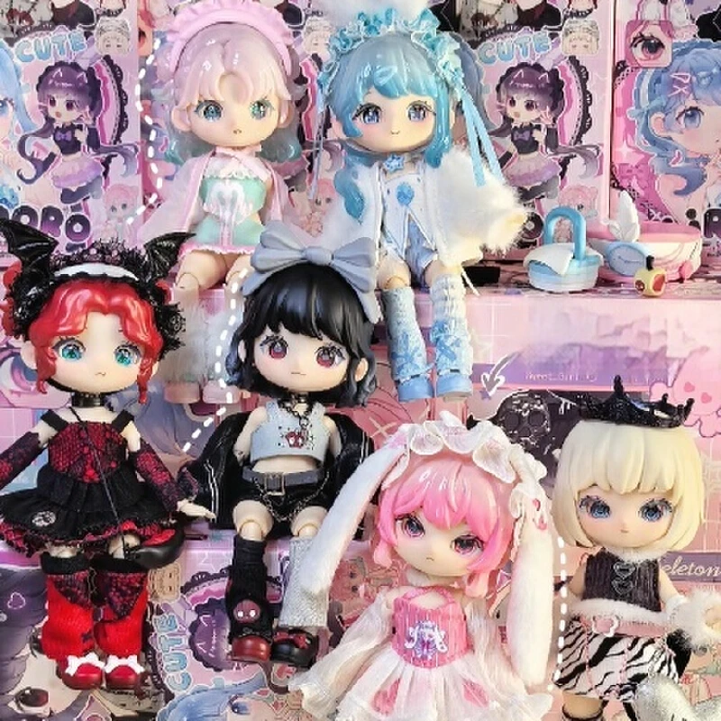 В наличии Liroro Blind Box 2,5 Binary Sweetheart Series Bjd Doll Модный игровой орнамент Таинственная коробка ручной работы Девушка-сюрприз Подарок