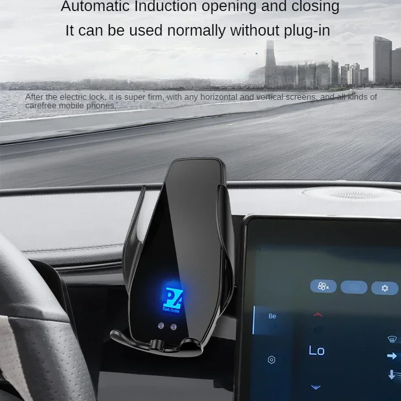 Фото 2020-2022 автомобильный держатель телефона для экрана BYD Qin Pro Max Plus, беспроводное зарядное устройство, модификация навигации в салоне, размер 12,8/10,1 дюйма №3