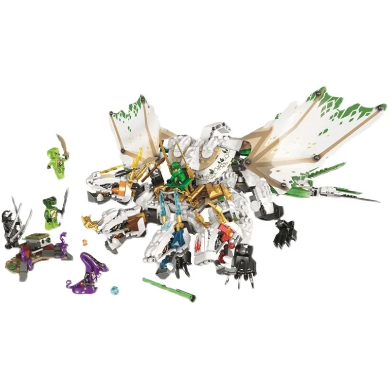 951 шт. Ninja Ultra Dragon Flying Mecha Dragon трансформационные наборы строительных блоков с фигурками, совместимые 70679 игрушки «сделай сам» для мальчиков