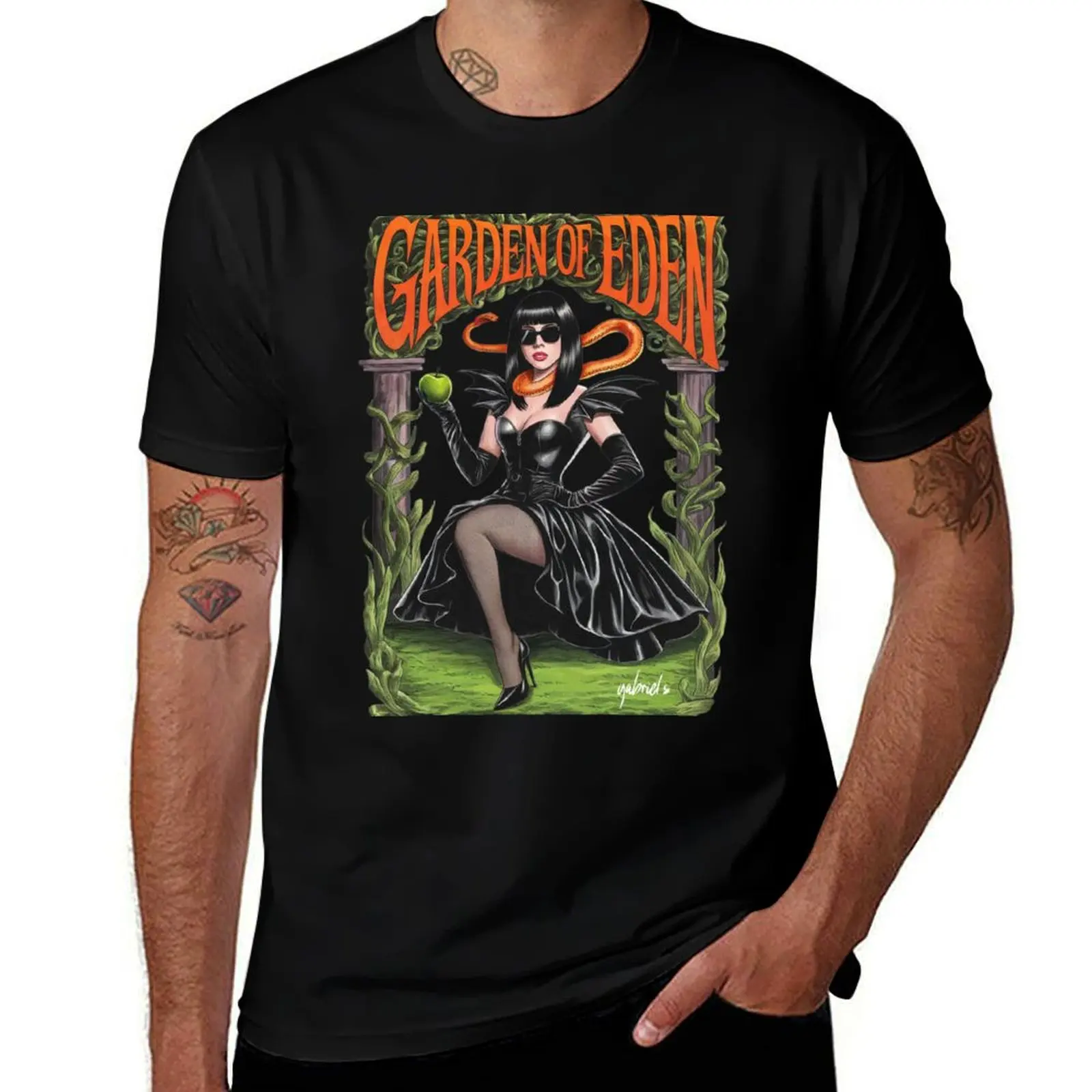 Футболка Lady Gaga Garden of Eden, роскошная дизайнерская футбольная футболка, футболки на заказ в стиле аниме, черные футболки для мужчин