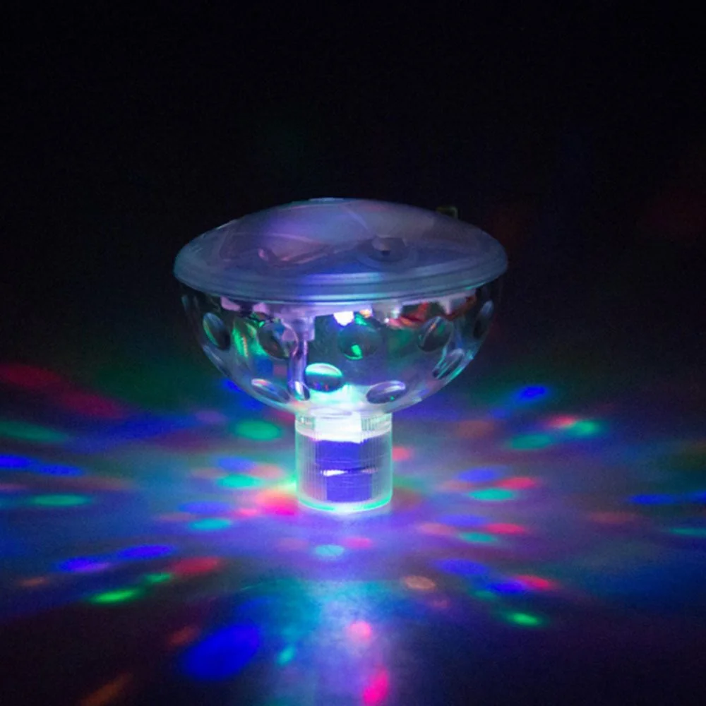 Плавающий светильник для бассейна RGB, 7 цветов, IP68, водонепроницаемый, 5 режимов вспышки, на батарейках, наружное украшение для ванной комнаты, вечеринки, пруда