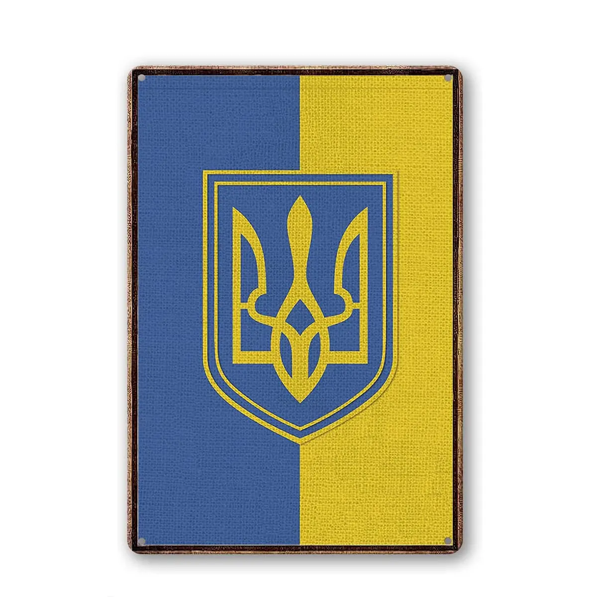 Винтажный жестяной знак, герб Украины, национальная, международная, страна, определенная область, металлический жестяной знак, настенное искусство Kitche