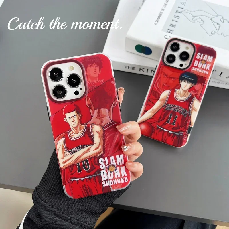 Японский аниме SLAM DUNK Sakuragi Hanamichi рукава Kaede чехол для телефона iPhone 14 13 12 11 Pro Max ударопрочный жесткий IMD чехол