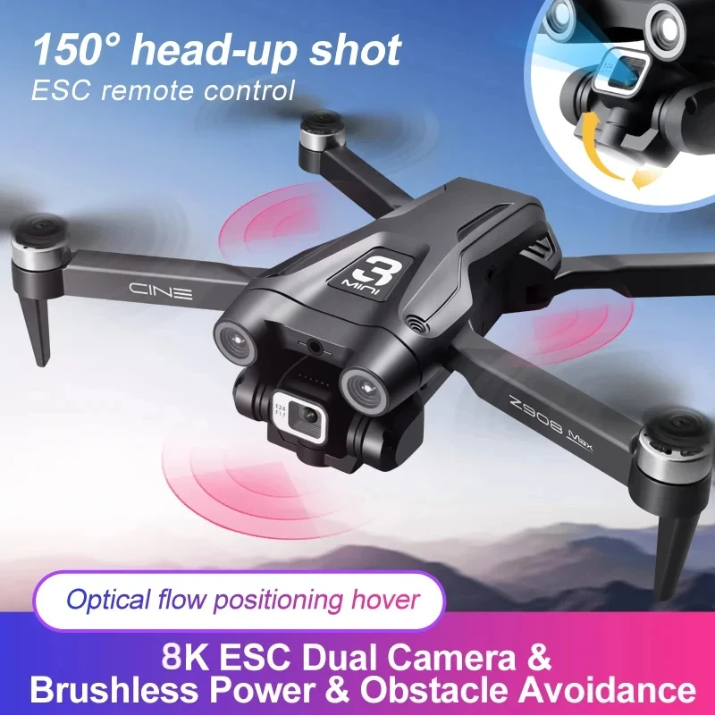 Z908Pro Max Дрон 8K HD камера профессиональный бесщеточный двигатель FPV 5G GPS обход препятствий складной Квадрокоптер RC Дрон игрушки (art.: 3920c7827ca17) - 3920c7827ca17