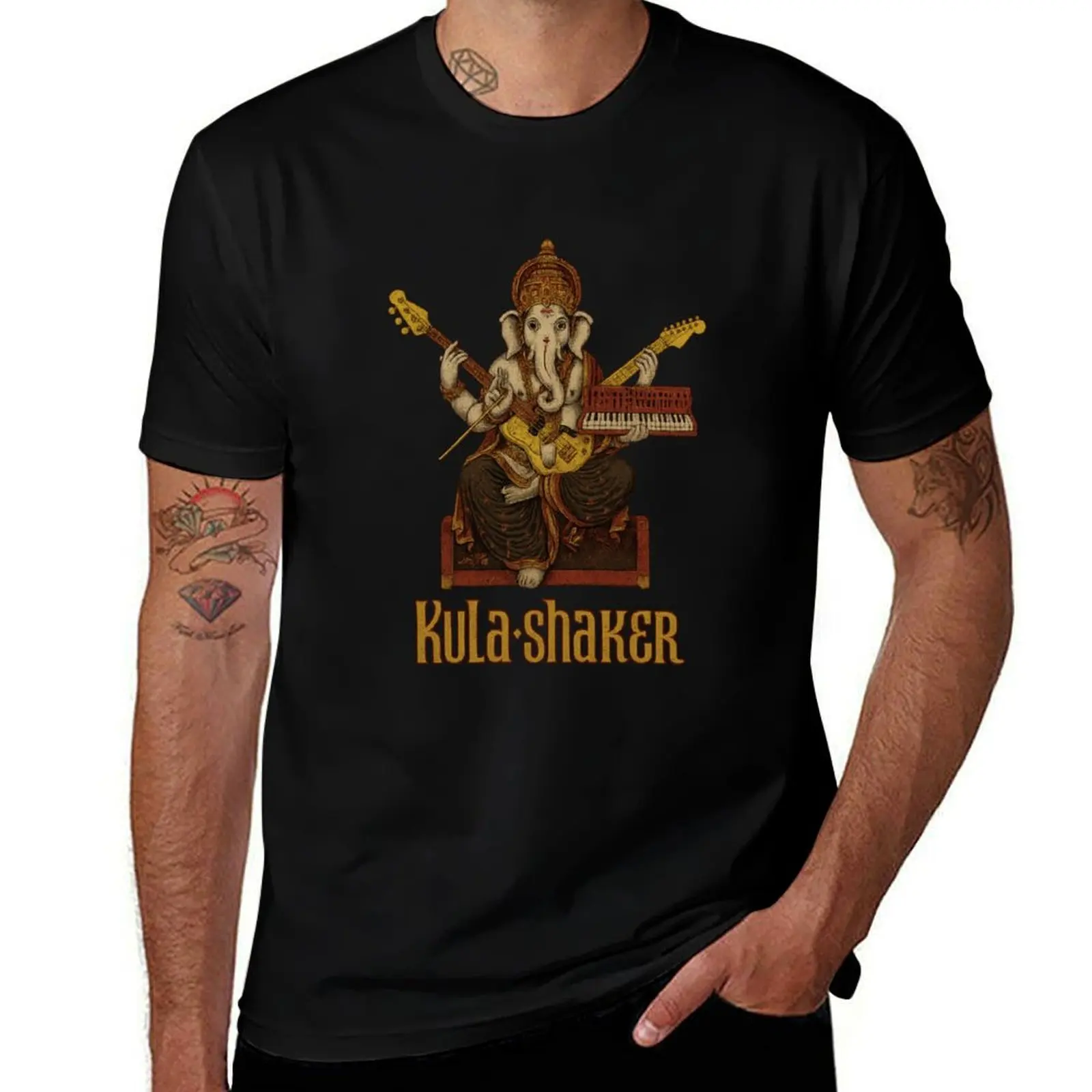 Футболка Kula Shaker, эстетичная одежда, черные хлопковые футболки с рисунком, футболка большого размера Louboutins для мужчин