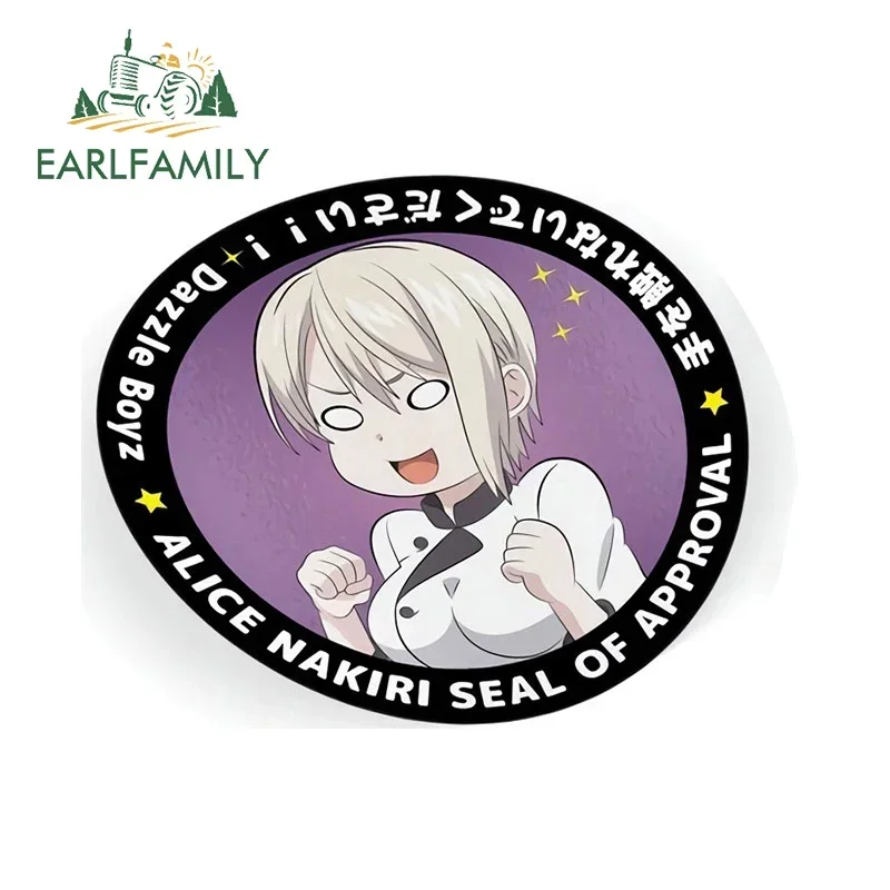 Фото EARLFAMILY 13 см для аниме девушки Shokugeki No Soma Alice Nakiri автомобильные наклейки виниловые водонепроницаемые наклейки защита двери автомобиля креативный №2