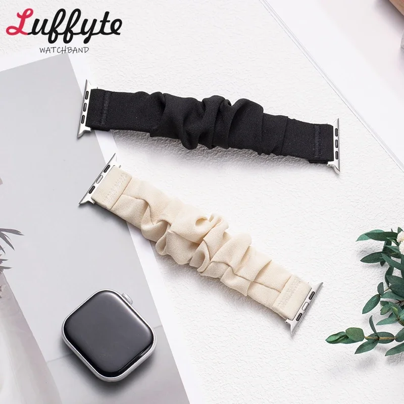 Фото Ремешок для умных часов Scrunchie для Apple Watch 1-10 SE, ультраэластичный женский ремешок Solo Loop для Iwatch 49/46/45/44/42/41/40/38 мм №4