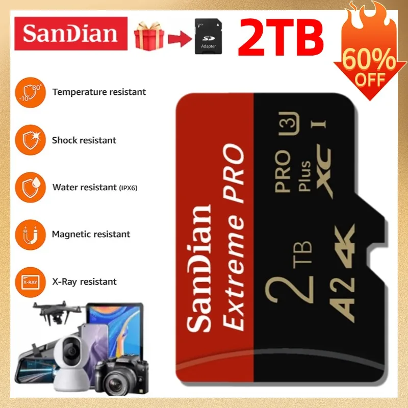 NEW Original Class 10 High Speed 2TB Micro TF SD Card 128GB SD Card 1TB 256GB Memory Card 512GB For Nintendo Switch Accessories