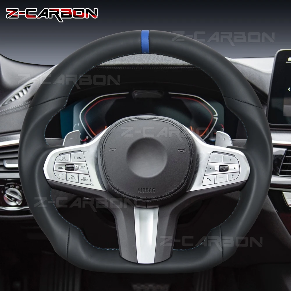 Оригинальный кожаный руль для BMW F30 F20 G30 G20 G11 G12 G14 G01 G02 G05 F90 F92 Skórzane аксессуары для рулевого колеса Nappa