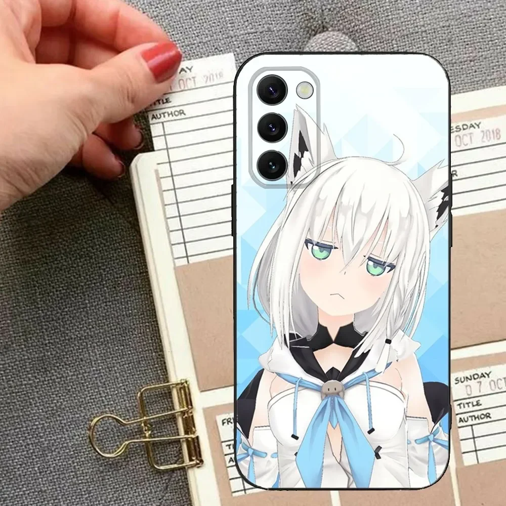 Фото Shirakami Fubuki Phone Case For Samsung S24,23,22,30,21,10,9,Ultra,Plus,Lite,FE,5G Black Soft Case №5
