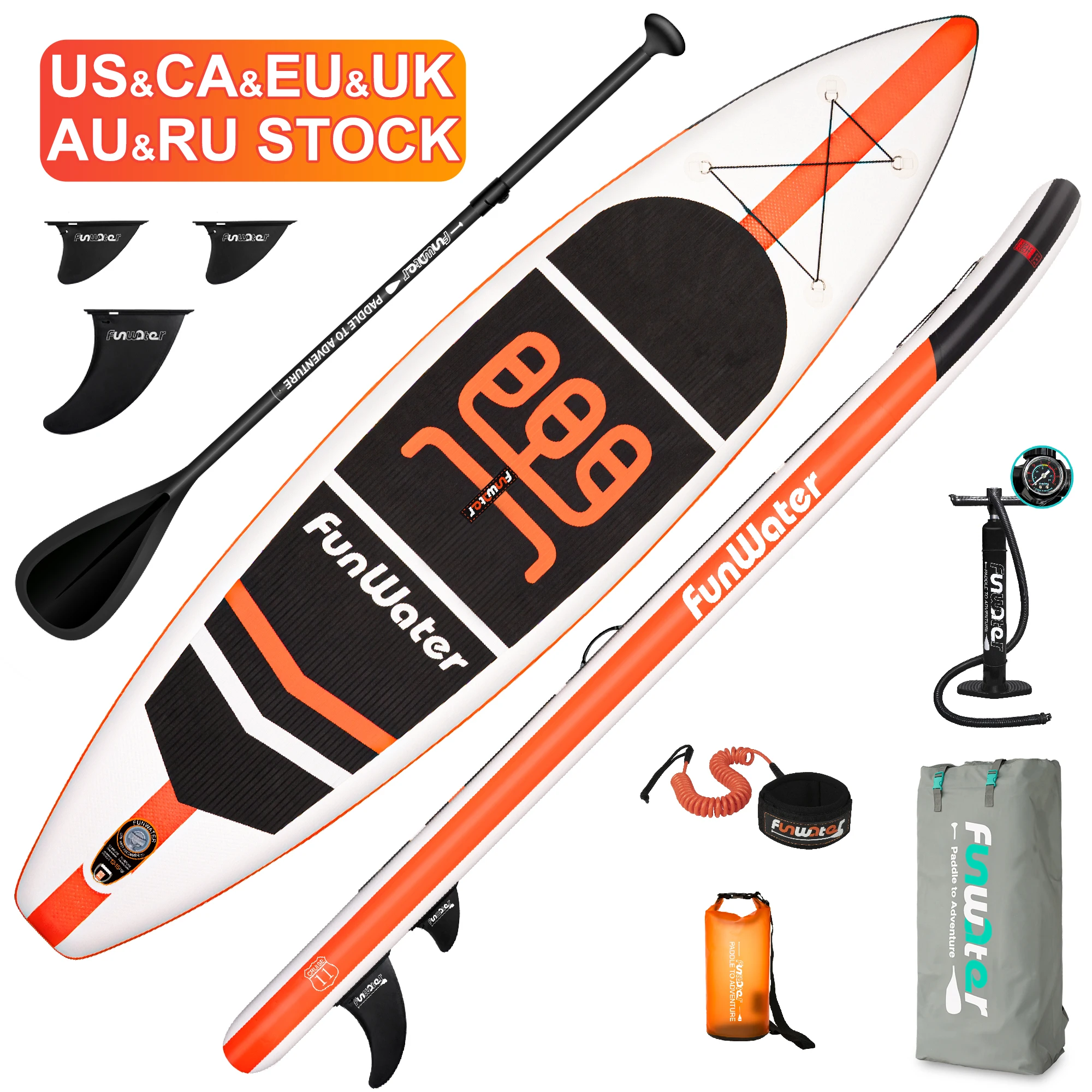 Фото FUNWATER дропшиппинг OEM 11 'доска для серфинга стоячая черная доска для серфинга для продажи sup водные виды спорта доска для серфинга доска для серфинга №5