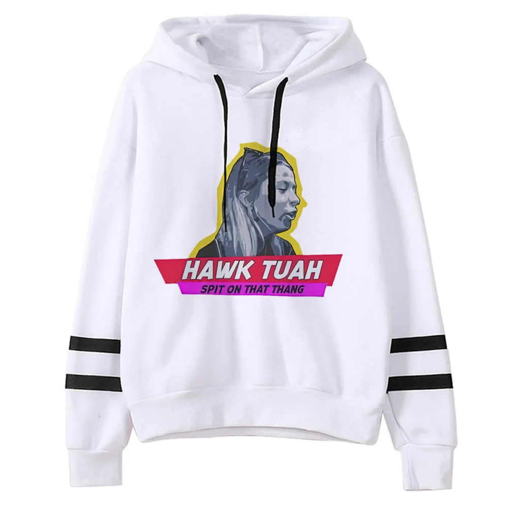 Фото Толстовки с капюшоном Hawk Tuah, женские готические толстовки y2k, женская зимняя одежда №4