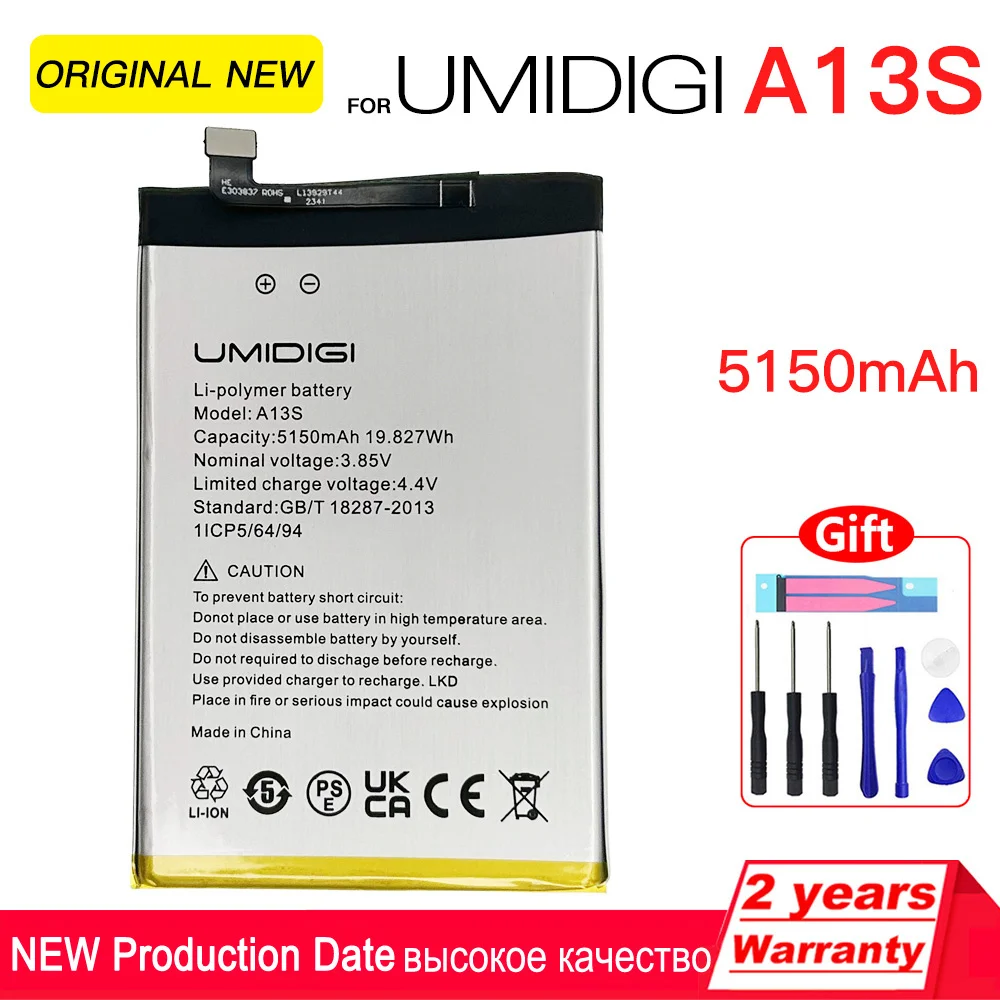 100% оригинальный аккумулятор для телефона емкостью 5150 мАч для UMI Umidigi A13/A13 Pro A13S F3 F3S F3SE Сменные аккумуляторы + бесплатные инструменты