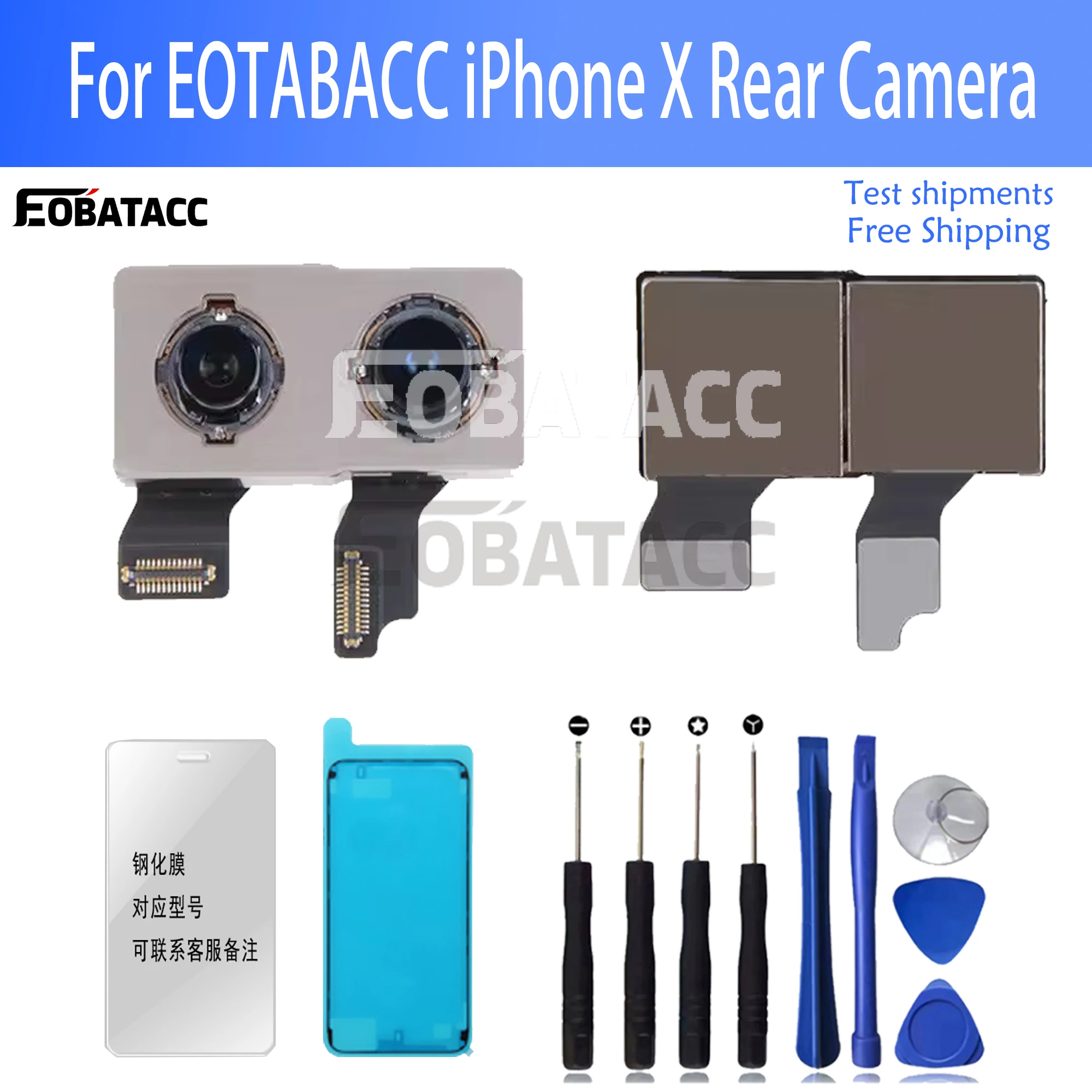 Фирменная задняя камера EOTABACC, большая камера для iPhone X, запасная часть + Бесплатные Держатели