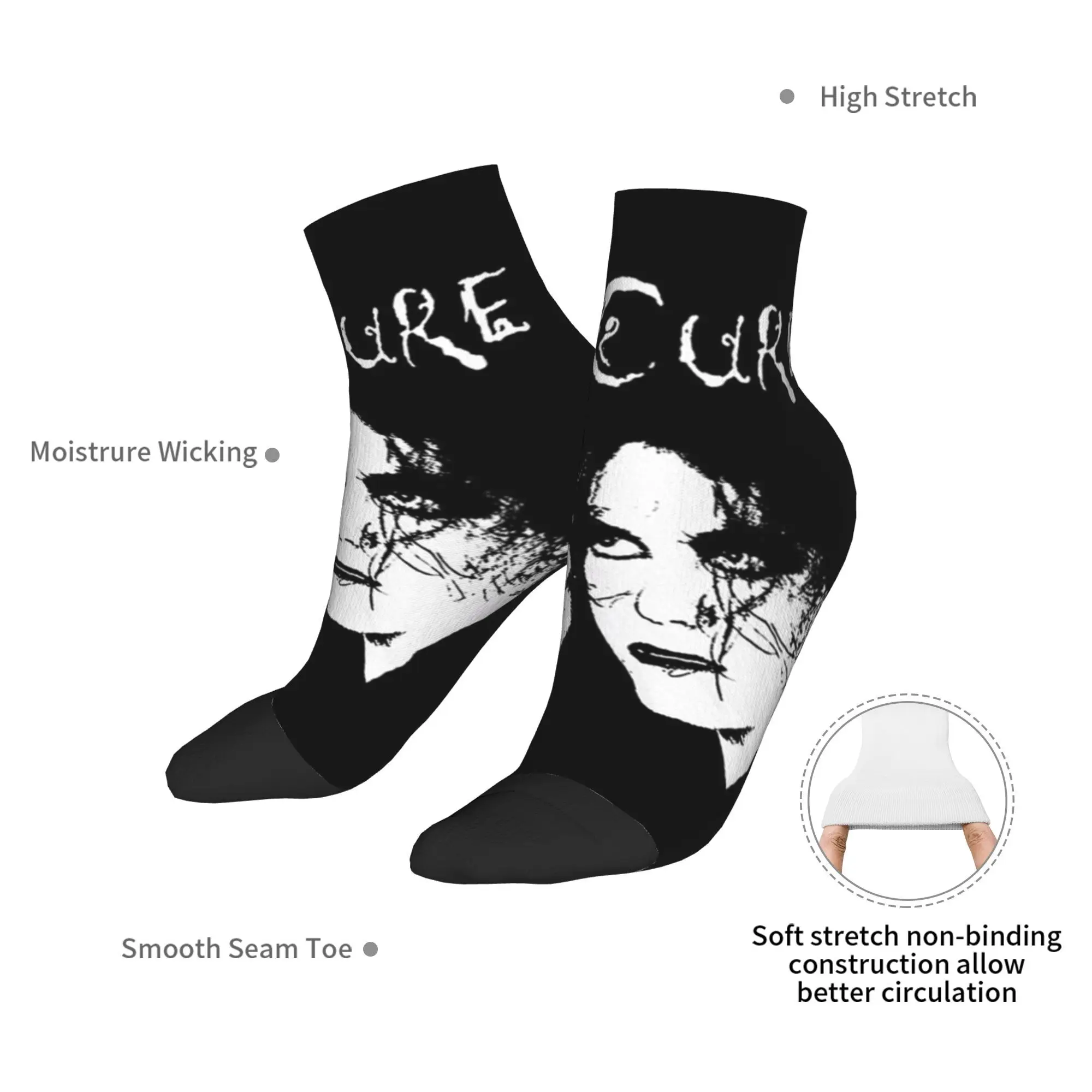 All Seasons The Cure - Носки Robert Smith Harajuku, супер мягкие спортивные носки средней длины, мягкие чулки в стиле хип-хоп для мужчин и женщин, подарки (art.: 3920d1dd4ff5c) - 3920d1dd4ff5c