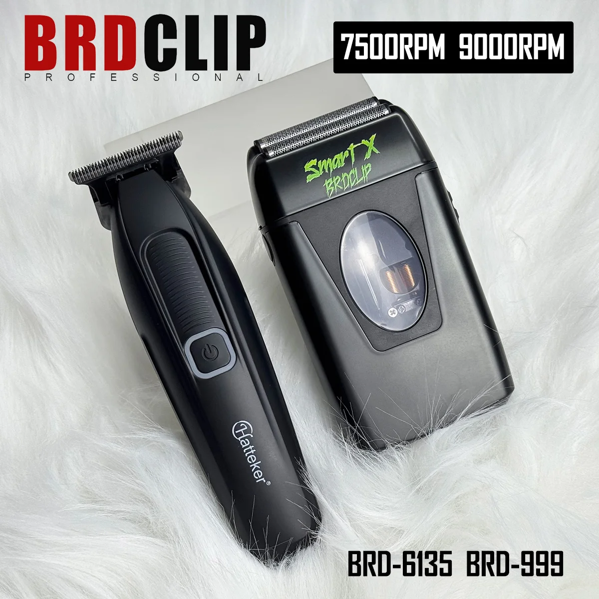 Профессиональный триммер для волос BRDCLIP HT6135 999 FK701 609, 7500 об/мин, 9000 об/мин, DLC, цельнометаллический, 0 лезвий для стрижки, парикмахерский набор, бритва для мужчин