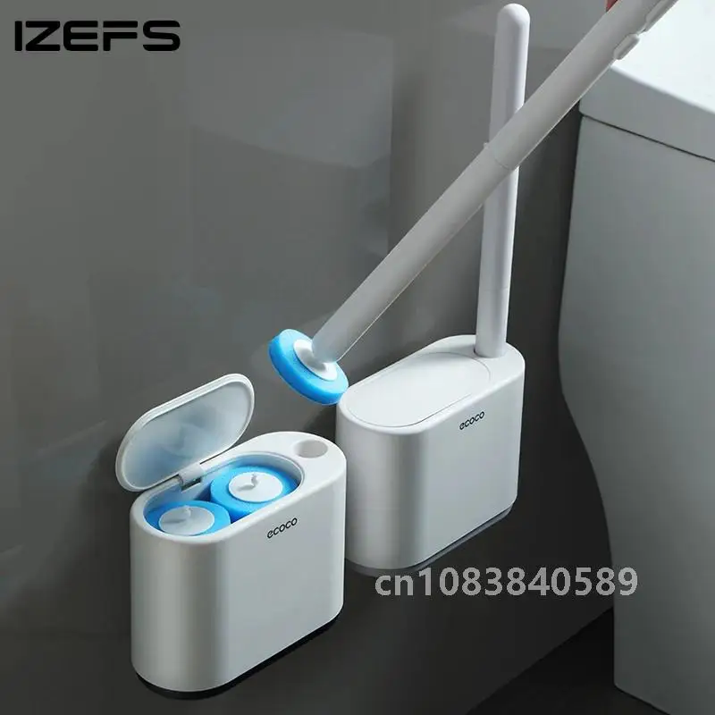 IZEFS одноразовая щетка для унитаза с чистящей жидкостью, настенный чистящий инструмент для ванной комнаты, сменная насадка для щетки, аксессуары для туалета
