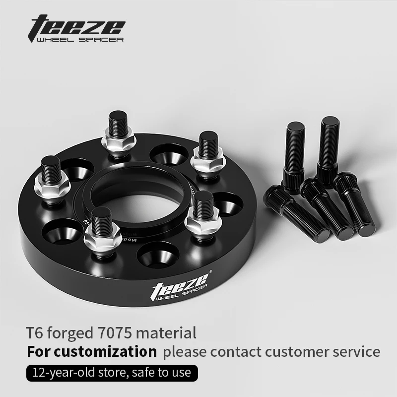 Фото Teeze 2/4 шт. 5x114,3 CB 67,1 M14 x 1,5, центральная черная кованая прокладка колеса для Genesis GV70, фланцевая пластина 15/20/25/30/35 мм №2
