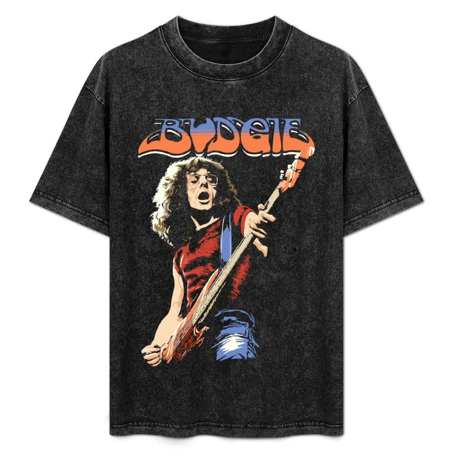 Футболка Budgie Band Burke Shelley Guitar v2, эстетичная одежда, футболка большого размера, футболки для мужчин