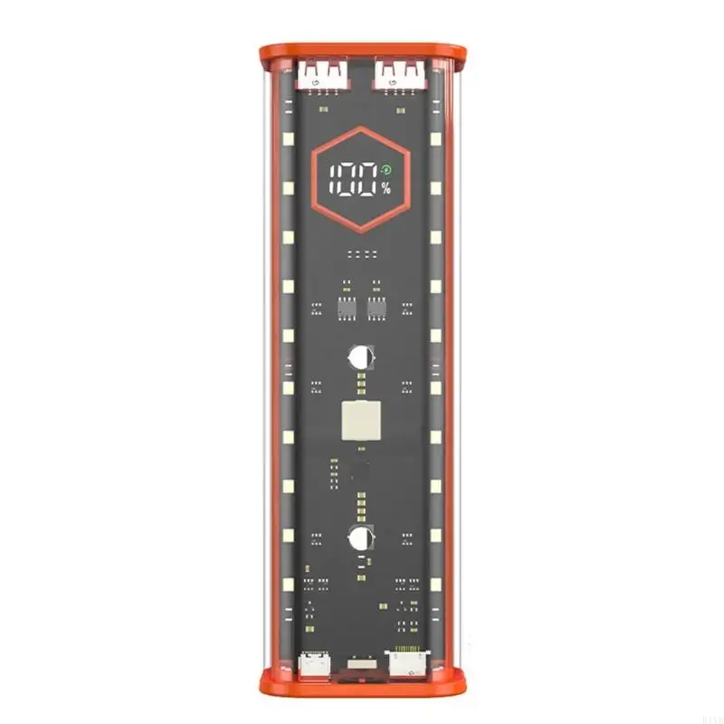 Фото Настраиваемый аккумуляторный блок E1YB 4x21700 Powerbanks PD с быстрой зарядкой для мобильного использования №5