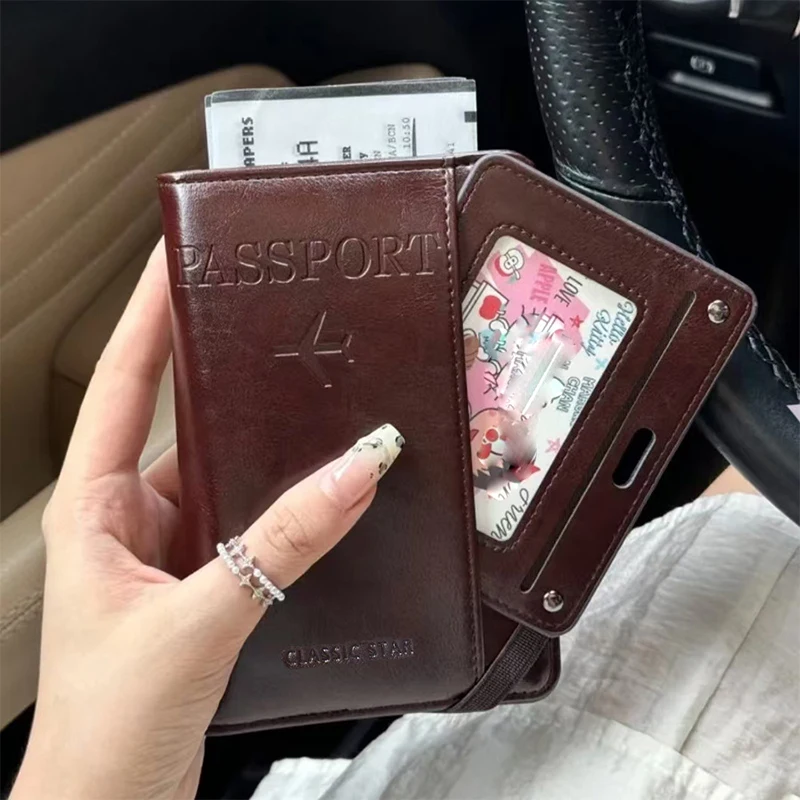 Чехол-кошелек с блокировкой RFID, чехол-кошелек, дорожный кожаный кошелек для мужчин и женщин, многофункциональный чехол для банковских карт ID, аксессуары