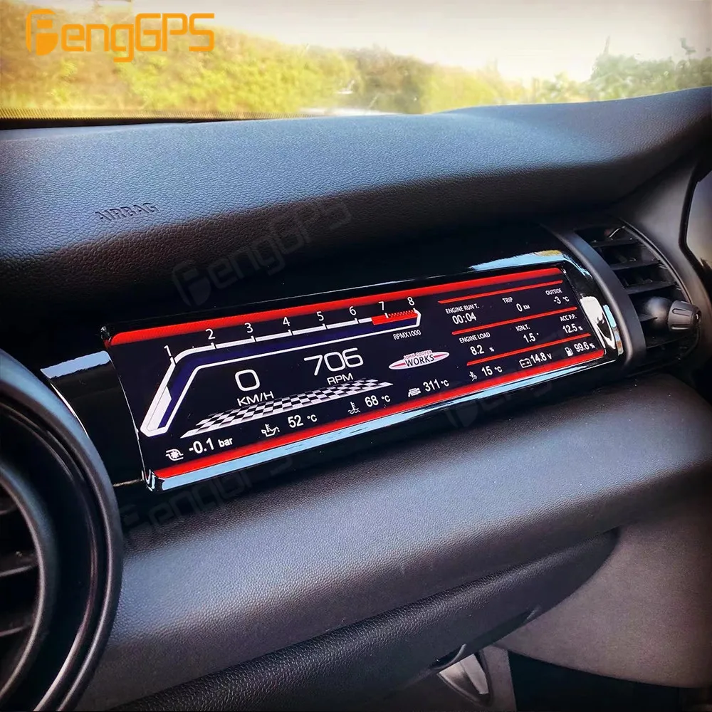 Фото Совместный пилот для BMW Mini Copper F55 F56 F57 2015-2020 Android автомобильная приборная панель гоночный инструмент Maultimedia развлечения ЖК-экран №3