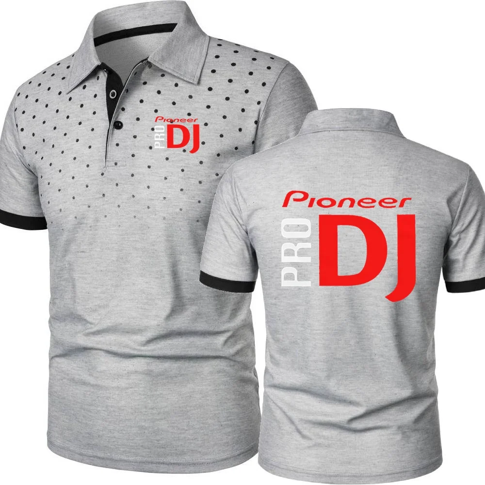 Фото Рубашка-поло DJ Muziek Pioneer Pro Мужская футболка с короткими рукавами Повседневная спортивная футболка с 3D принтом Уличный рэп Хип-хоп Футболка-поло большого размера №2