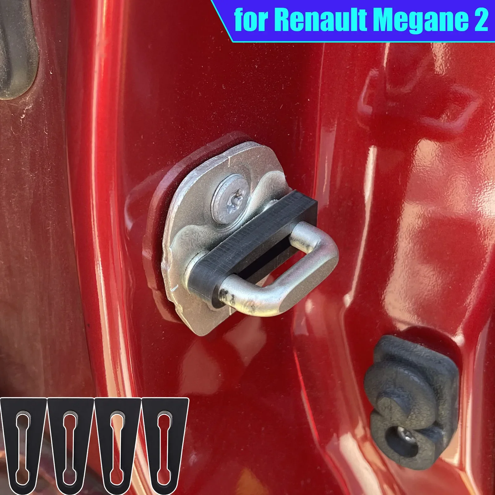 Звуковой демпфер Loki J, буфер дверного замка для Renault Megane 2 Scénic 2 2002-2008, звукоизоляционные винты, глухое уплотнение, глушитель