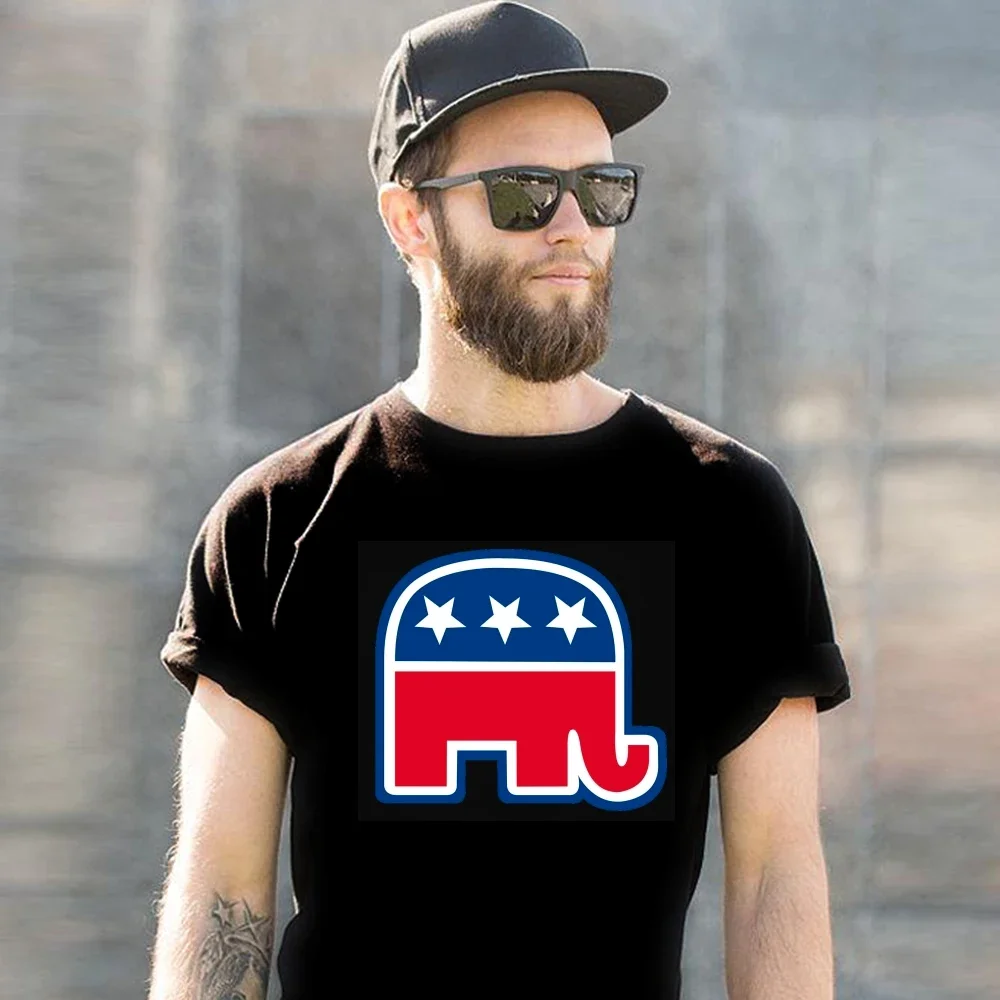 Maglietta GOP консервативная с логотипом слона, праздничное украшение, сша, джоджо, невероятные приключения, magliette hunter x hunter